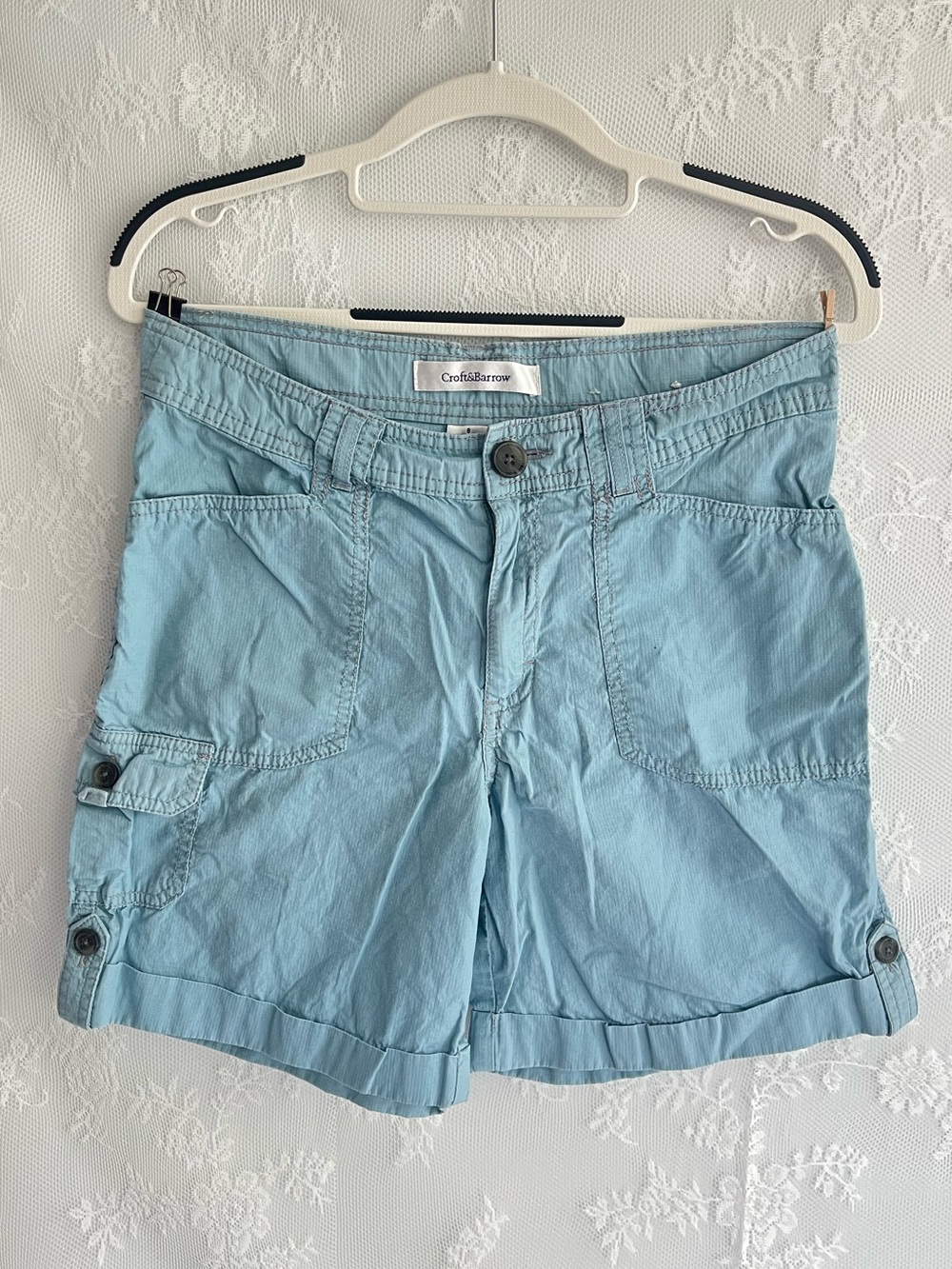 croft & barrow Cargo Bermuda Shorts in sky blue